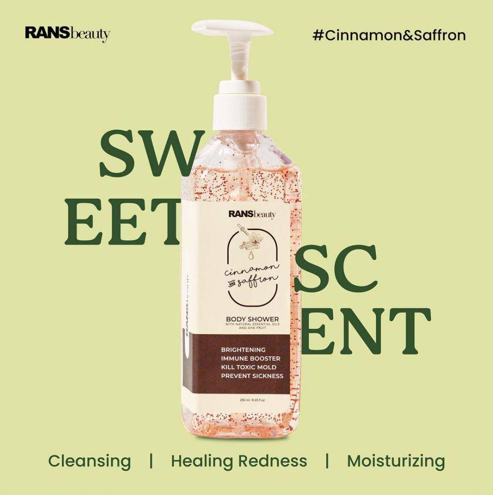 Rans Beauty Cinnamon & Saffron Body Shower (instagram.com/ransbeautyid)