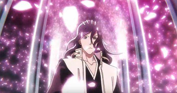 Byakuya melepaskan bankainya ( Dok. Pierrot / Bleach )