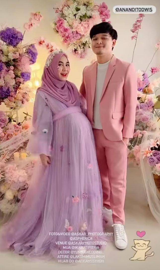 pemotretan maternity Anisa Rahma (instagram.com/anisarahma_12)