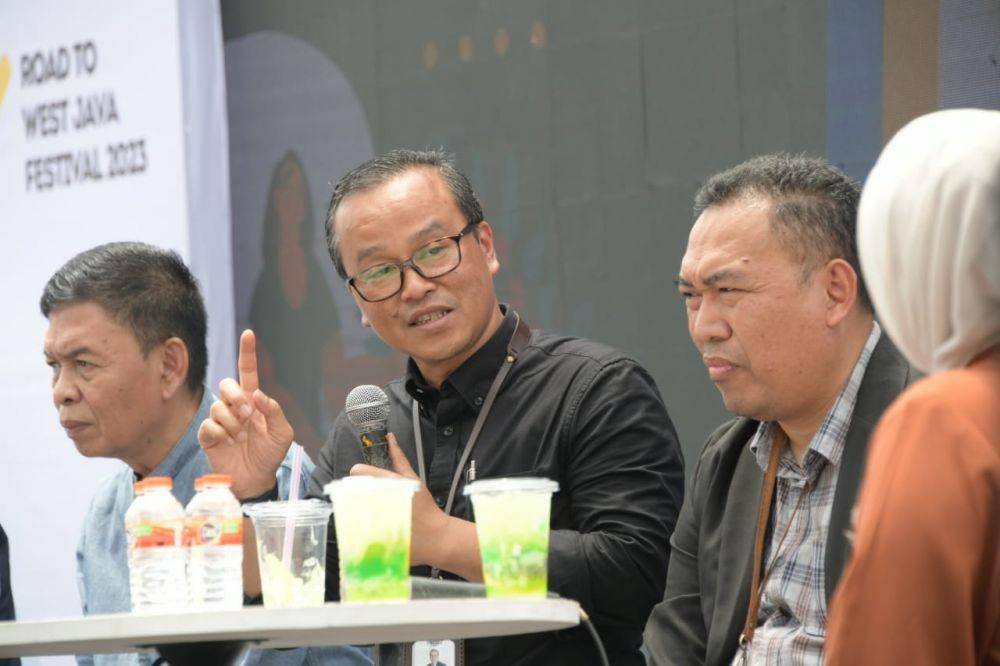 Kegiatan Jabar Punya Informasi (Japri) pada rangkaian acara Road to West Java Festival 2023 di Gedung Sate, Kota Bandung, Sabtu (8/10/1022). (Humas/Pemprov Jabar)