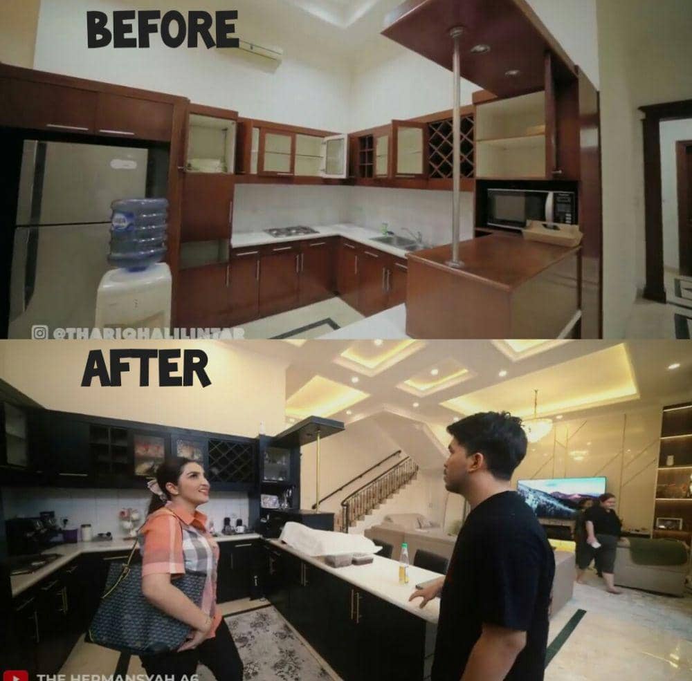 kolase potret rumah Thariq Halilintar (dok. youtube.com/Thariq Halilintar | dok. youtube.com/The Hermansyah A6)