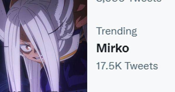 Mirko trending di episode terbaru My Hero Academia ( Dok. Bones / My Hero Academia 6 )( Dok. Twitter )