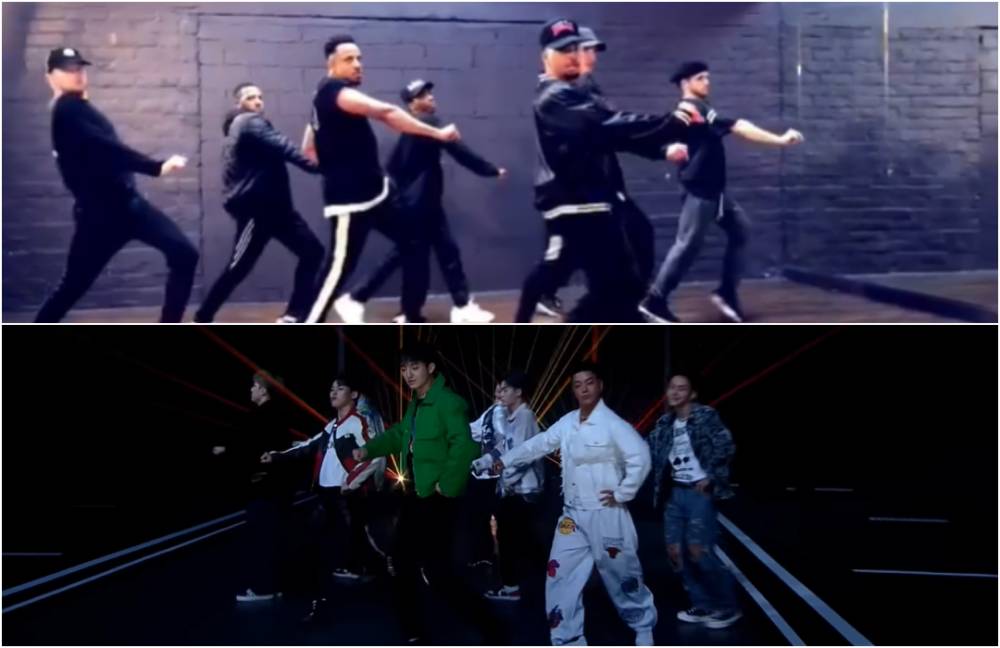 koreografi buatan Anze Skuber (instagram.com/anzeskrube) | koreografi Vata dan WBDZ (youtube.com/Mnet K-POP)