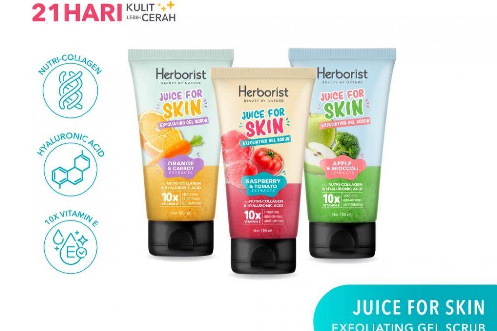 Herborist Juice For Skin Exfoliating Gel Scrub (shopee.co.id/oemahherborist)