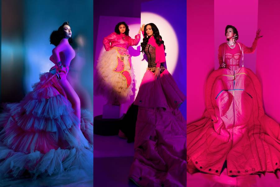 Gaya artis dalam hasil karya styling Caren Delano untuk event Abracadabra. 7 Oktober 2022. (dok. Tim Muara Bagdja)