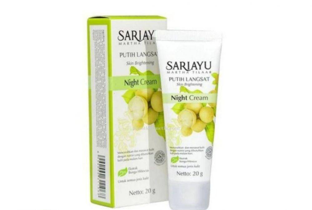 Sariayu Putih Langsat Night Cream (tokopedia.com/Tokped Official)