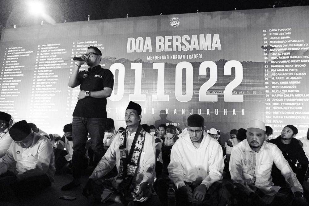 potret Juragan 99 doa bersama di tragedi Kanjuruhan (instagram.com/juragan_99)