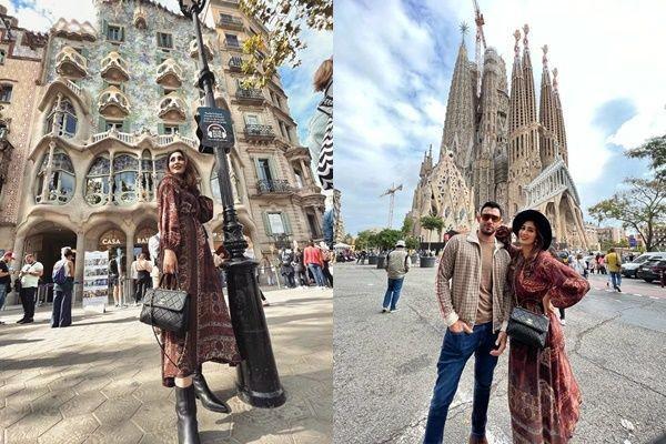 10 Potret Tania Nadira Liburan ke Spanyol, Mesra Bareng Suami