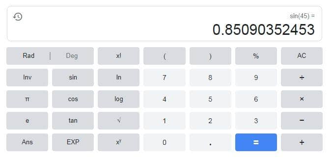 contoh penggunaan calculator (dok. Google/calculator)
