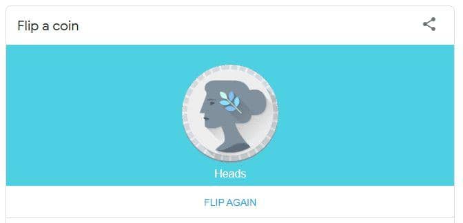 contoh penggunaan flip a coin (dok. Google/ Flip a coin)