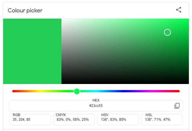 contoh penggunaan colour picker (dok. Google/Colour picker)