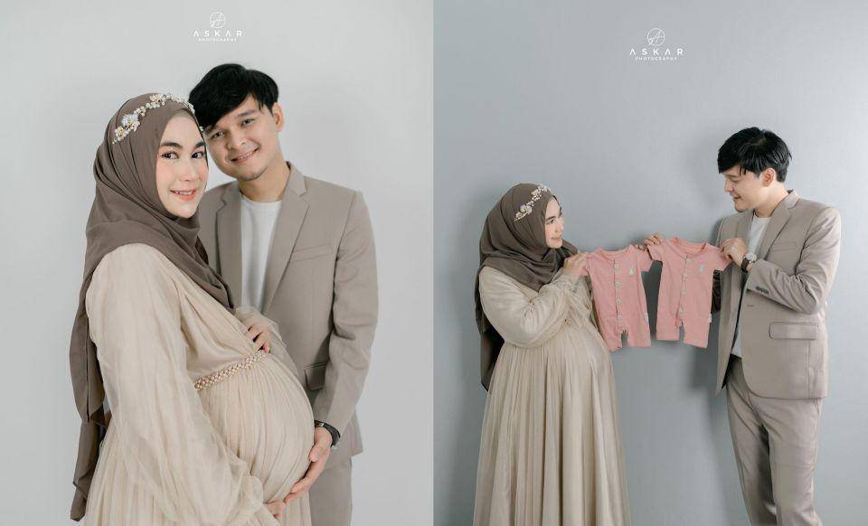 kolase maternity shoot Anisa Rahma dan Anandito (instagram.com/anisarahma_12)