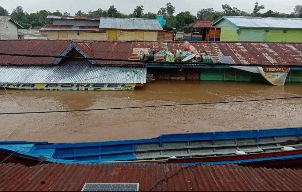 Penampakan banjir yang terjadi si Kalimantan Barat (dok. Istimewa)