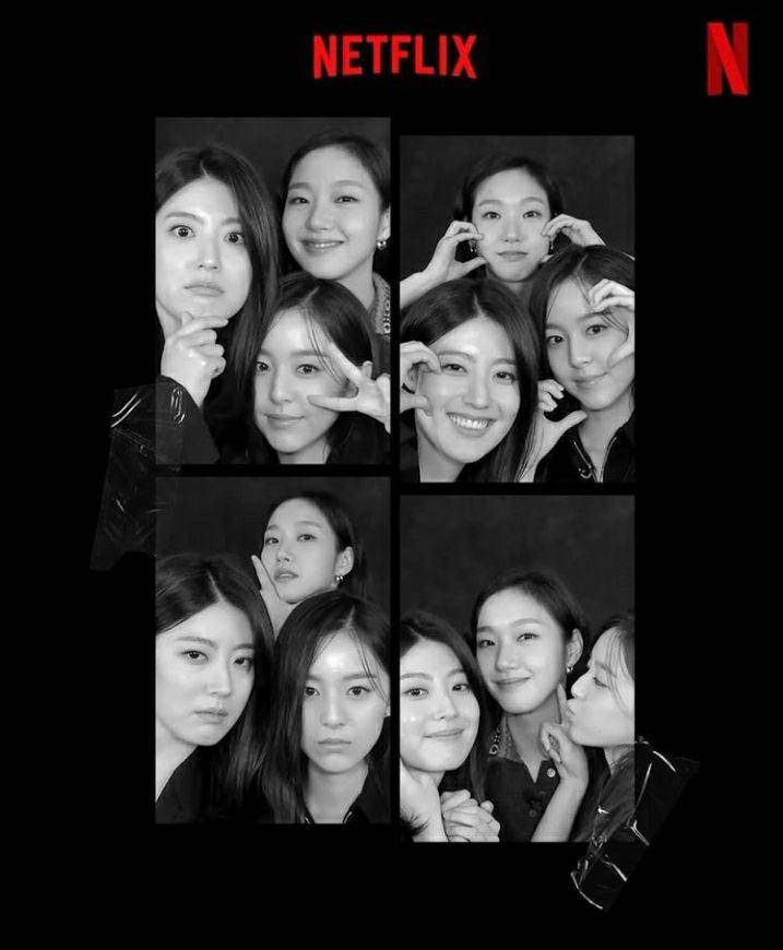 Nam Ji Hyun, Kim Go Eun, dan Park Ji Hu saat pemotretan promosi Little Women (instagram.com/03_hu)