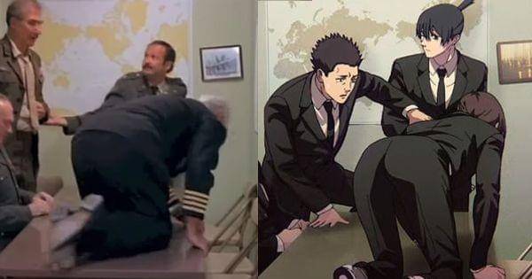 Referensi adegan Chainsaw Man dari film Attack of the Killer Tomatoes  ( Dok. Mappa / Chainsaw Man )( Dok. NAI Entertainment /  Attack of the Killer Tomatoes )