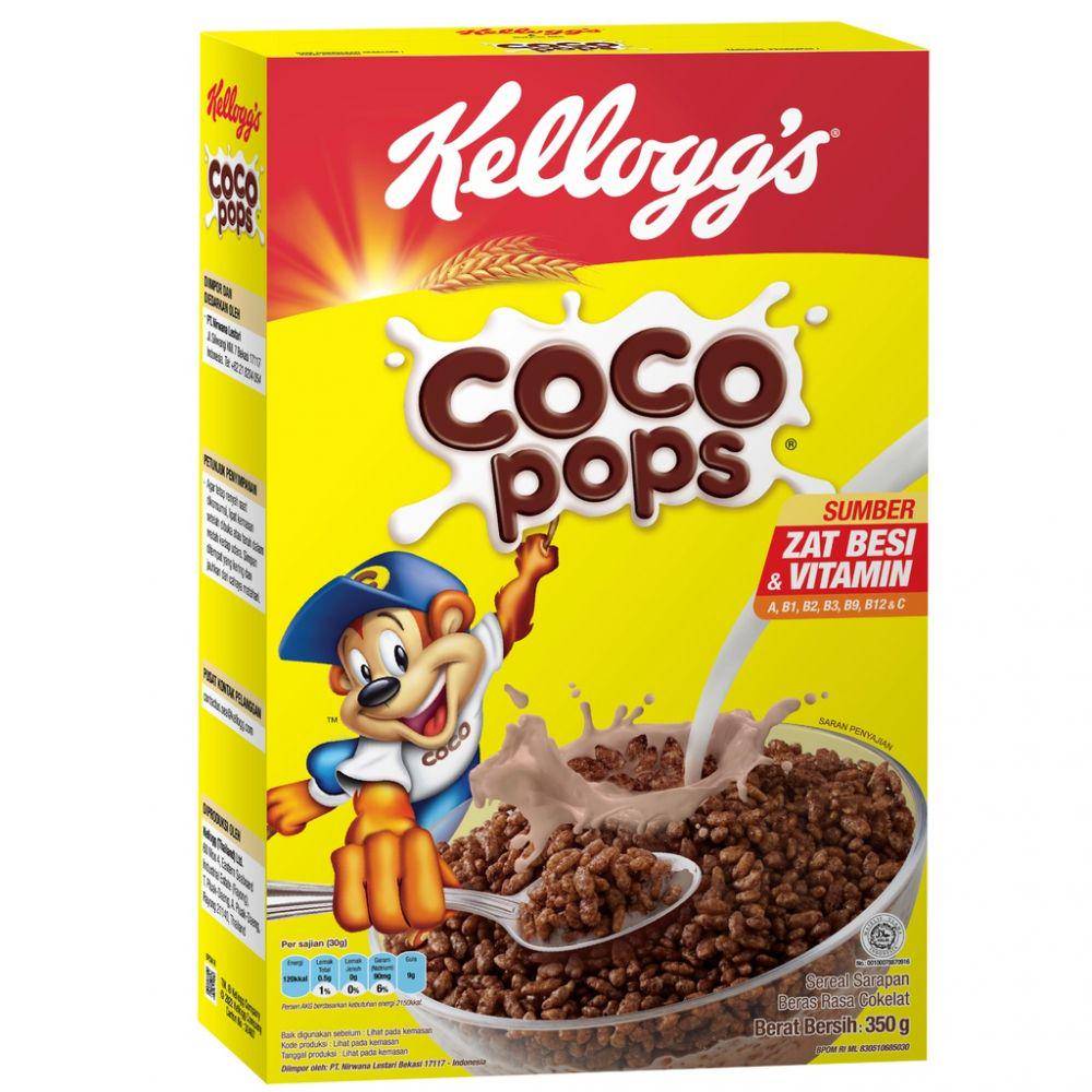 Kelloggs Coco Pops Sereal Rasa Cokelat (shopee.co.id/kelloggs.id)