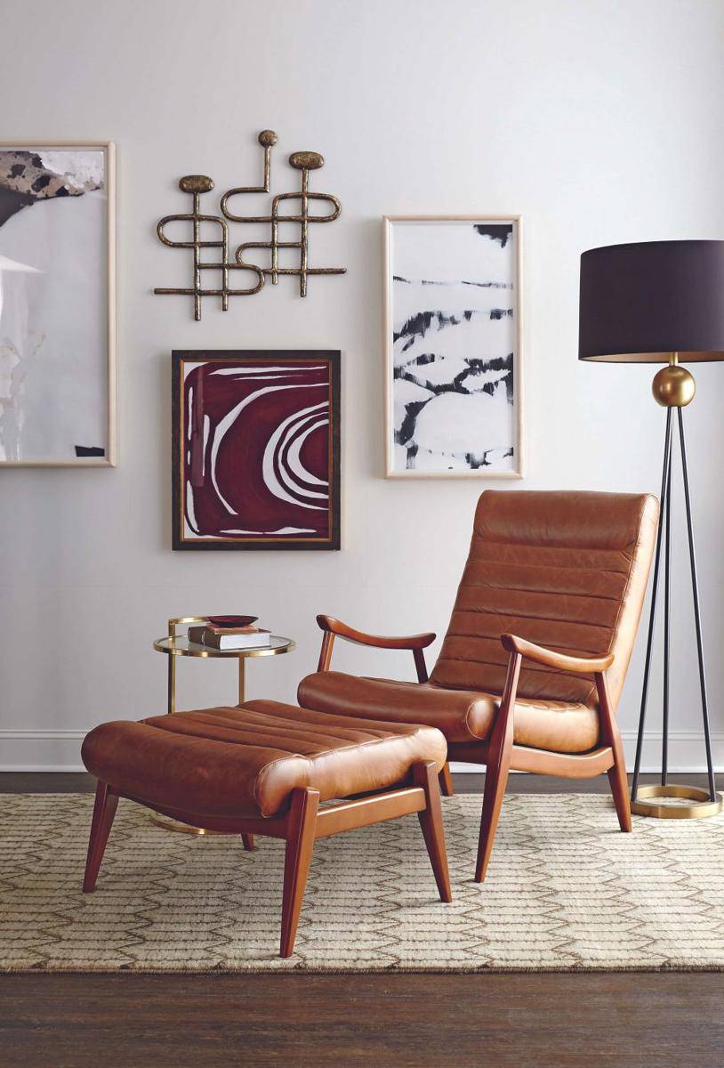 inspirasi ruang tamu dengan desain mid-century modern (sofasandsectionals.com)