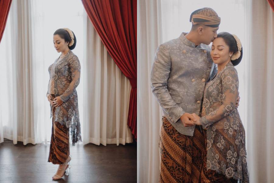 inspirasi baju kondangan untuk ibu hamil (instagram.com/nikitawillyofficial94)