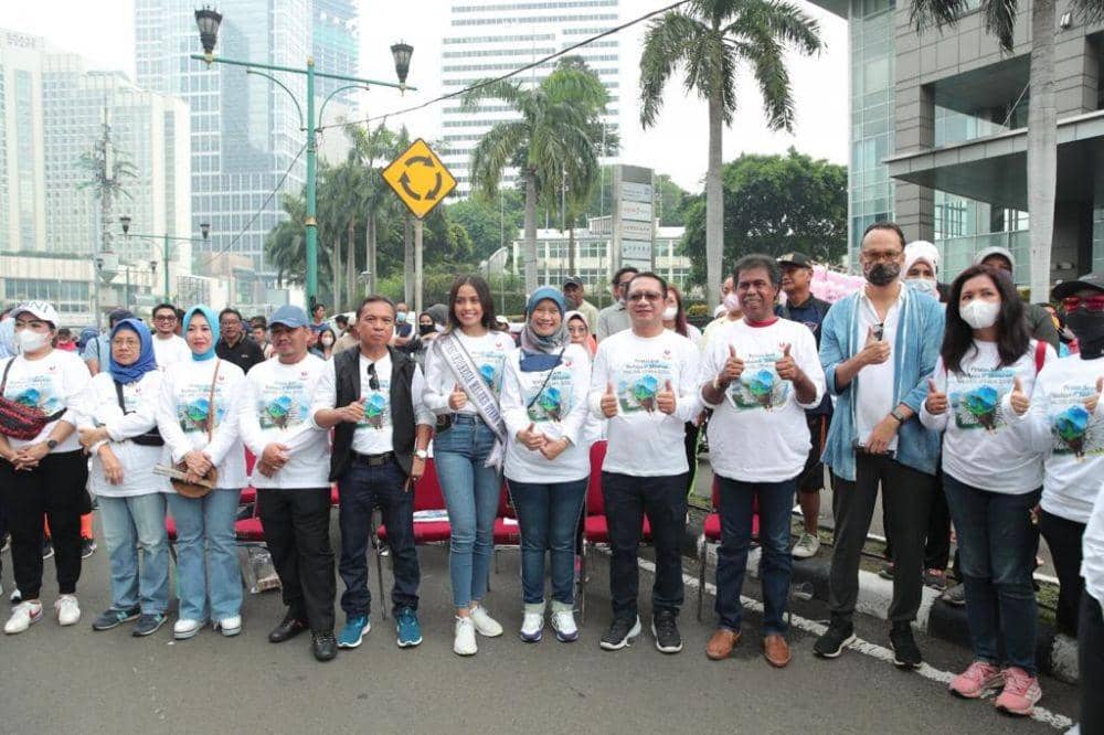Pertamina berkolaborasi dengan Himpunan Keluarga Maluku Utara (HIKMU), dan Kemendes PDTT menggelar pentas seni budaya Maluku Utara di kawasan Car Free Day (CFD) Bundaran Hotel Indonesia, Jakarta, Minggu (9/10). (Dok. Pertamina)