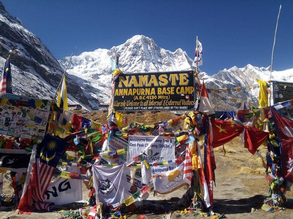 potret basecamp pendakian gunung Annapurna di ketinggian 4.130mdpl (Sangams923, CC BY-SA 4.0, via via Wikimedia Commons)