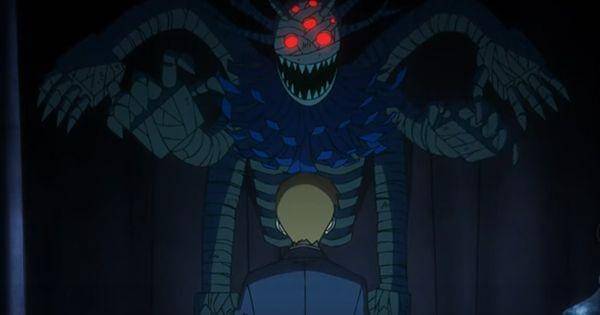 Reigen memasuki rumah hantu karya Shigeo dan kawan-kawan ( Dok. Bones / Mob Psycho 100 III )