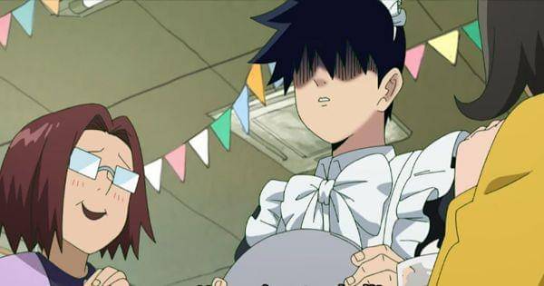 Ritsu menjadi maid kafe  (  Dok. Bones / Mob Psycho 100 III )