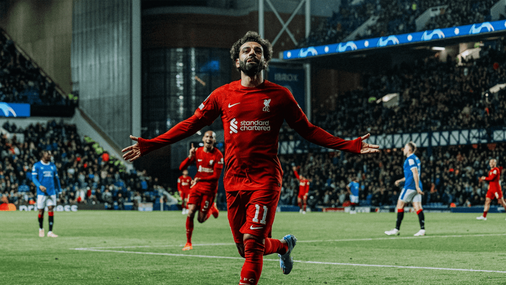 Mohamed Salah pecahkan rekor menajdi pencetak hattrick tercepat (7 menit) dalam sejarah UEFA Champions League (UCL). (liverpoolfc.com)