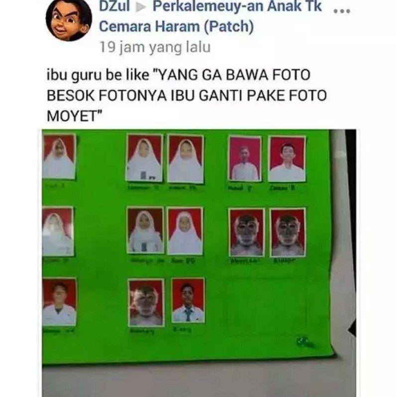 status media sosial kocak di sekolah (instagram.com/one_cak)