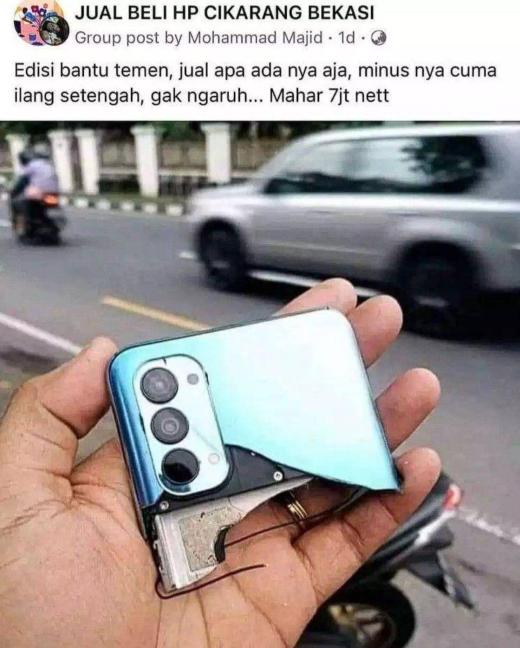 postingan jual barang rusak berat (instagram.com/recehtapiviral)