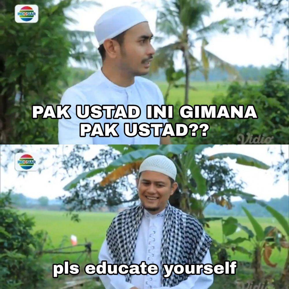 meme gimana ini pak ustaz (twitter.com/tvindonesiawkwk)