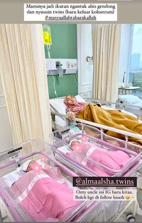potret bayi kembar Anisa Rahma (Instagram.com/anisarahma_12)