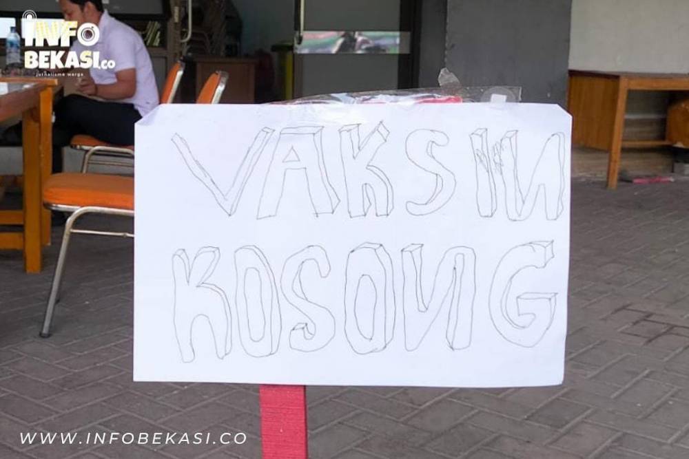 Stok Vaksin kosong di Bekasi. (instagram.com/@infobekasi.co)