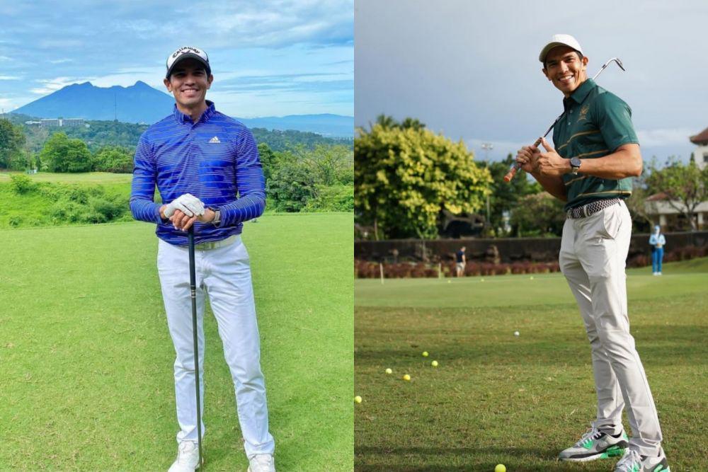 9 Potret Adrian Maulana Main Golf, Kepala Empat Tetap Bugar!
