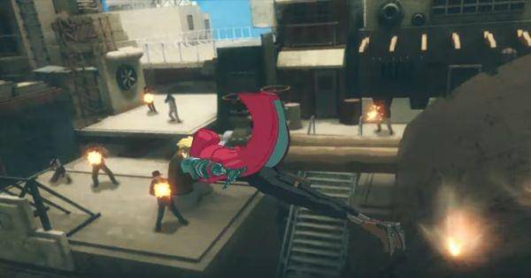 Aksi Vash dalam menghindari serangan para pemburu hadiah ( Dok. Orange / Trigun Stampede )