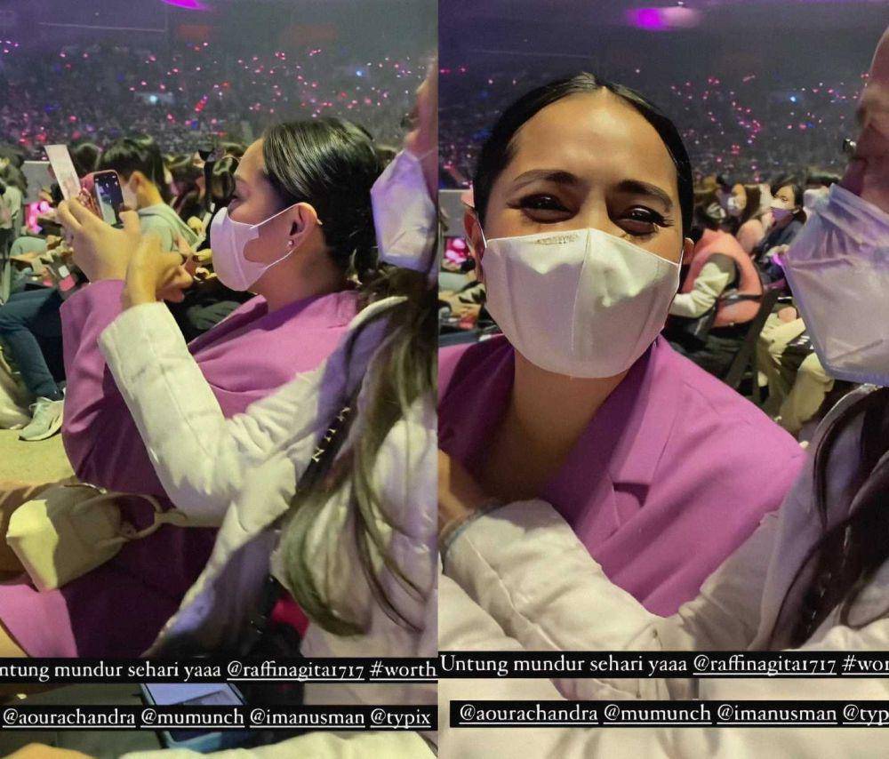 Nagita nonton BLACKPINK. (instagram.com/dientb)