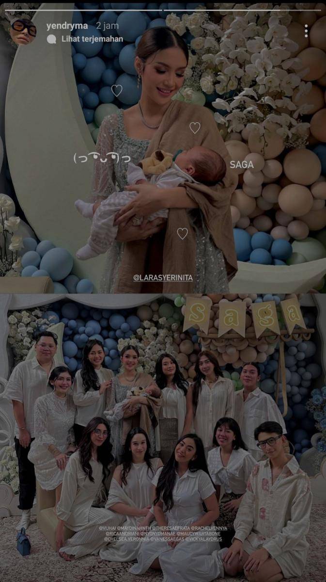 Momen aqiqah putra Laras Syerenita (instagram.com/yendryma)