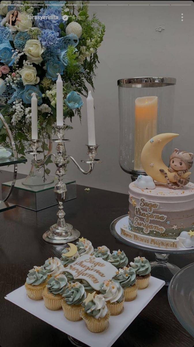 Momen aqiqah putra Laras Syerenita (instagram.com/larasyerenita)