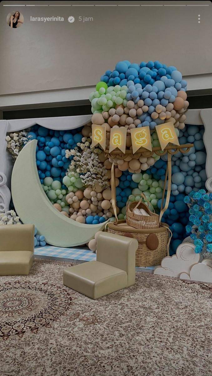 Momen aqiqah putra Laras Syerenita (instagram.com/larasyerenita)