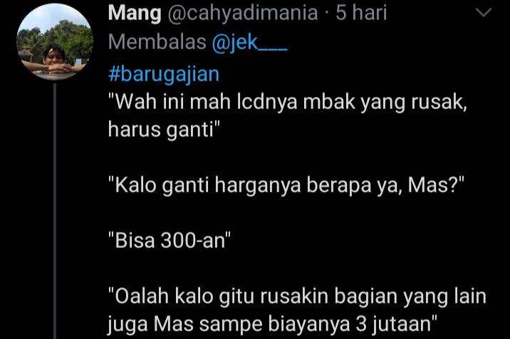 humor receh baru gajian (twitter.com/@cahyadimania))
