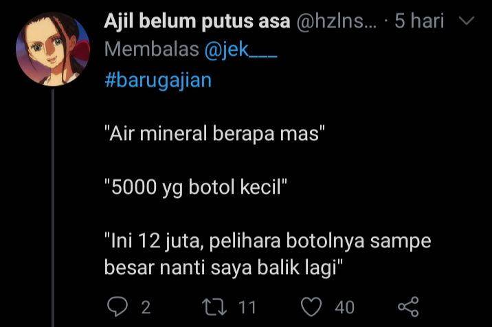 humor receh baru gajian (twitter.com/@hzlnsy_)