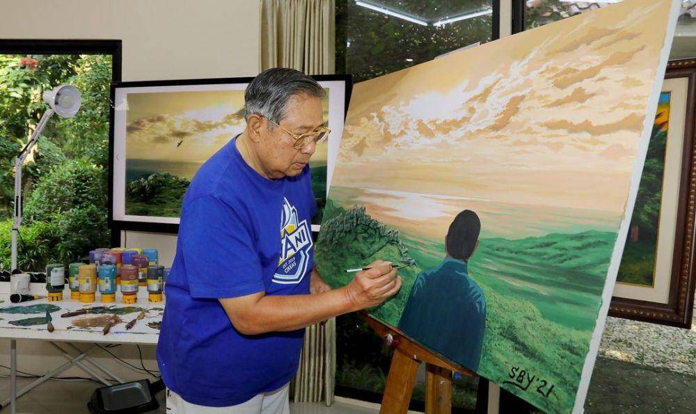 SBY dan Karya Lukisnya (instagram.com/aniyudhoyono)