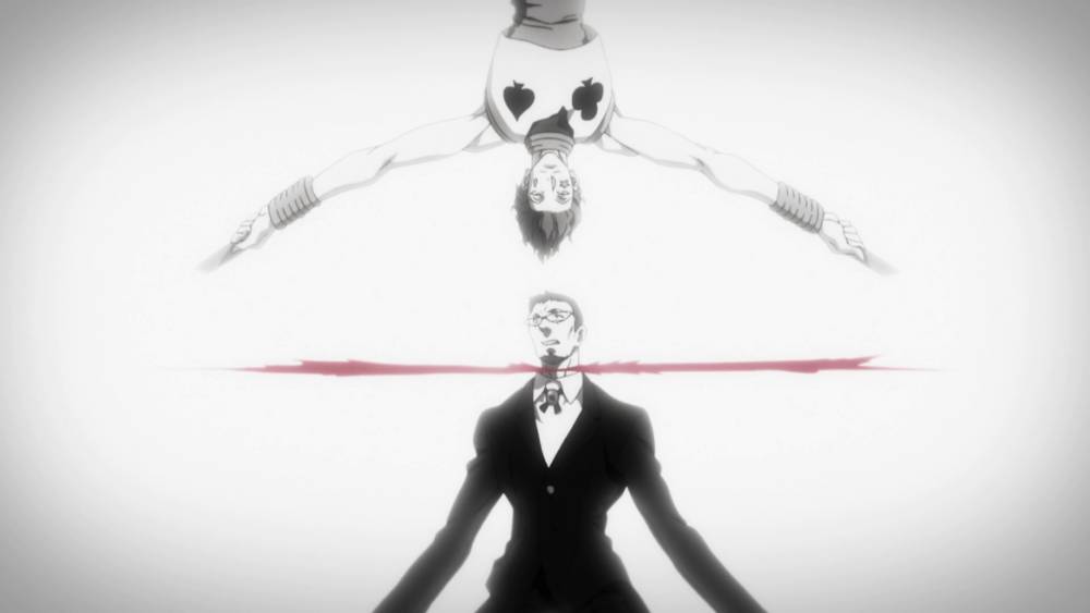 Hisoka membunuh Gotoh. (dok. MADHOUSE/Hunter x Hunter)