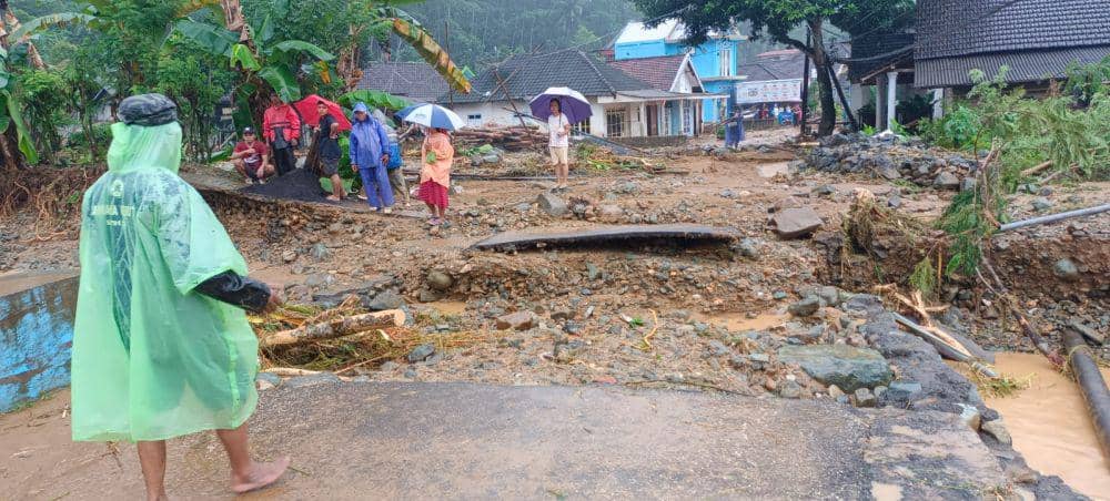 Kondisi banjir di Desa Pujiharjo sudah mulai berangsur surut. Dok/Kades Pujiharjo