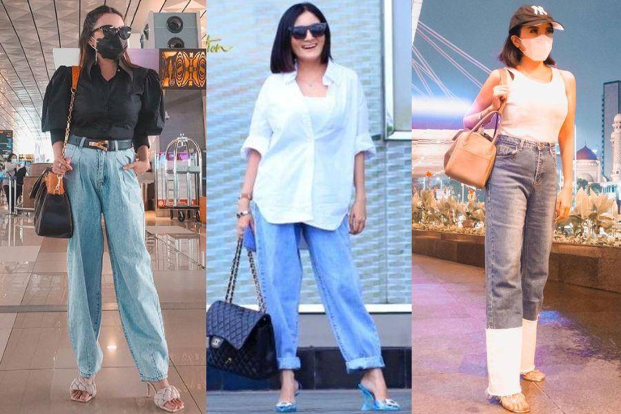 Mix and match celana jeans ala Kiki Amalia (instagram.com/kikiamaliaworld)