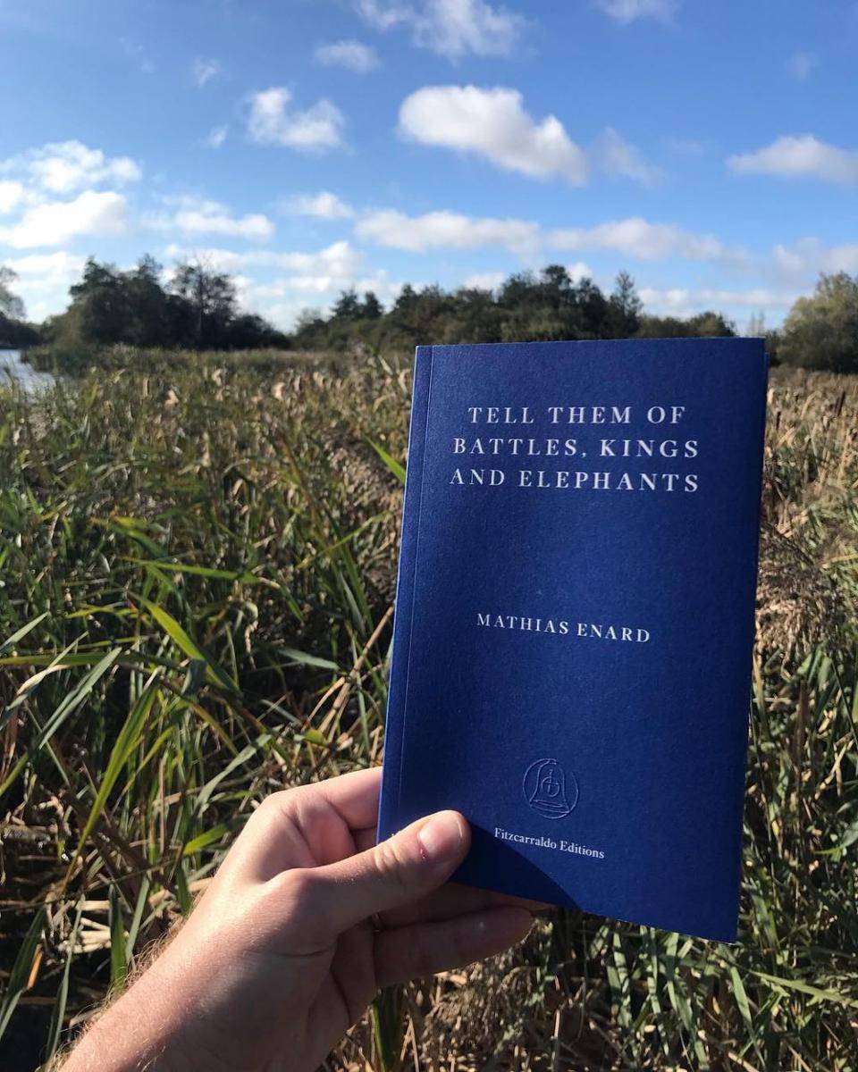novel Tell Them of Battles, Kings, and Elephants karya Mathias Enard (instagram.com/fitzcarraldoeditions)