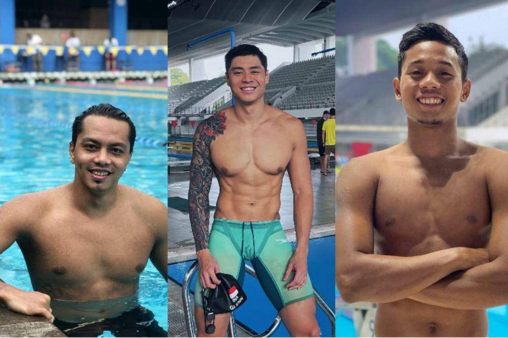 Perenang senior Indonesia, I Gede Siman Sudartawa, Glenn Victor, dan Fadlan Prawira (Instagram.com/siman_sudartawa/glennvictor/fadlanprawira)