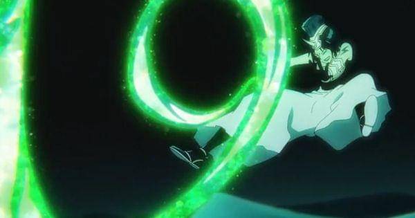 Appachi menyemburkan bersin Cero  ( Dok. Pierrot / Bleach )