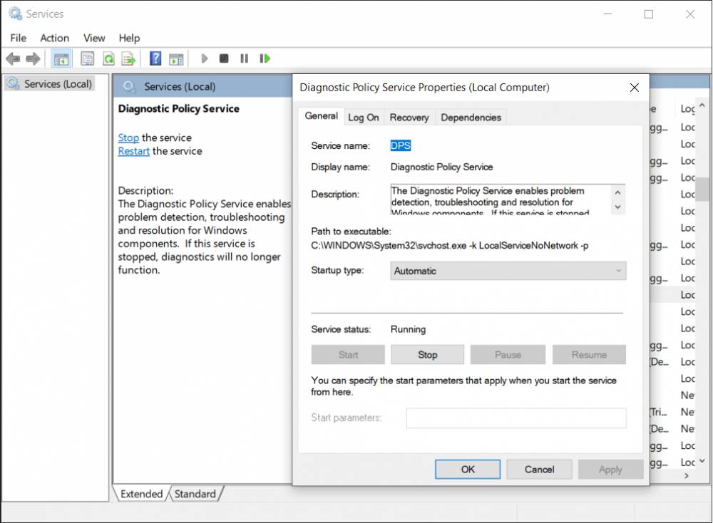 aplikasi Diagnostic Policy Service pada Windows services (techcult.com)
