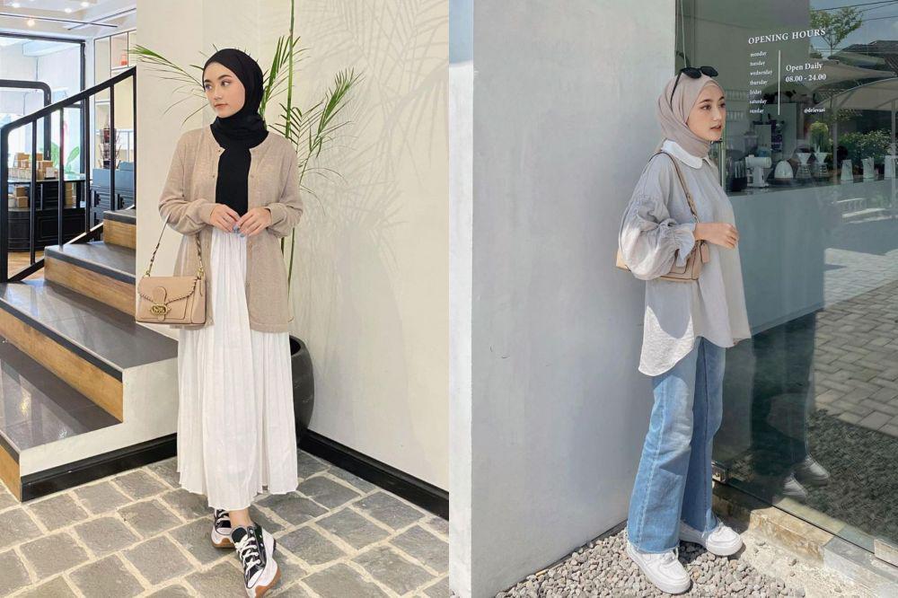 11 Inspirasi Outfit Mahasiswa Baru ala Irna Faradila, Makin Pede!