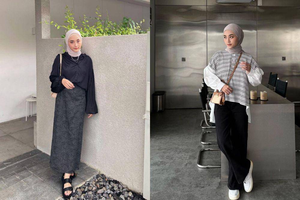 ide mix and match outfit warna hitam ala selebgram Irna Faradila (instagram.com/irnadila)